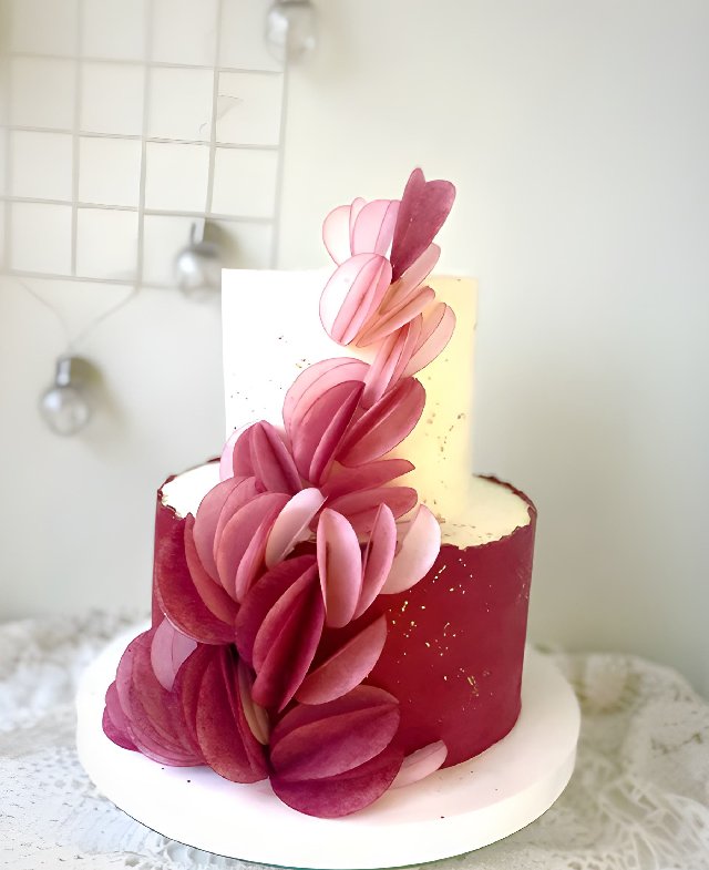 Bolo de casamento bordeaux