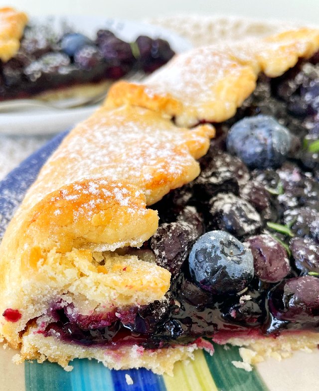 blueberry galette with thyme