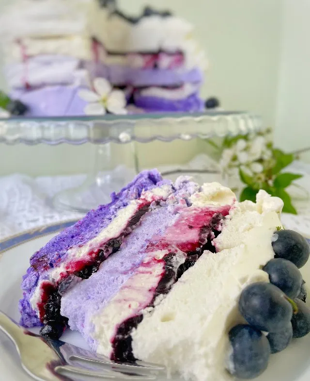 Blueberry Meringue Cake