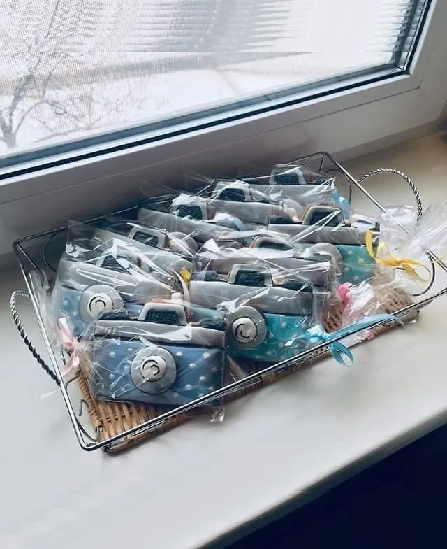 pain d'épices en forme d'appareil photo