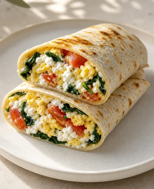 Wrap per la colazione con formaggio fresco