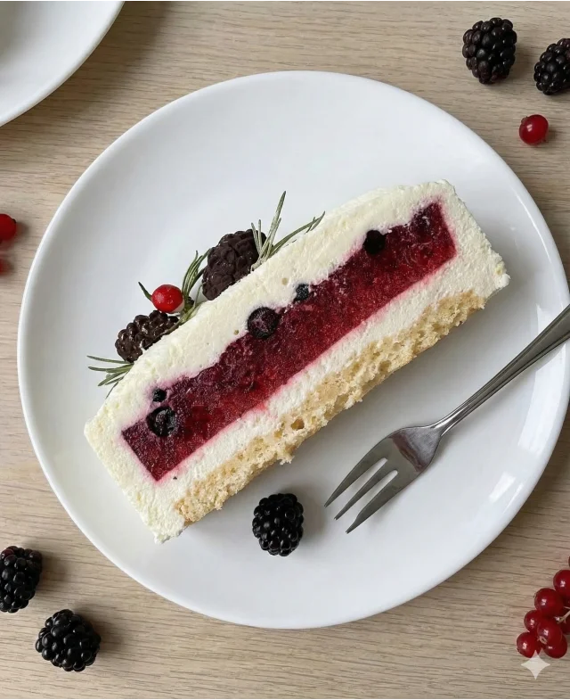 Ванільно-ягідний мусовий торт