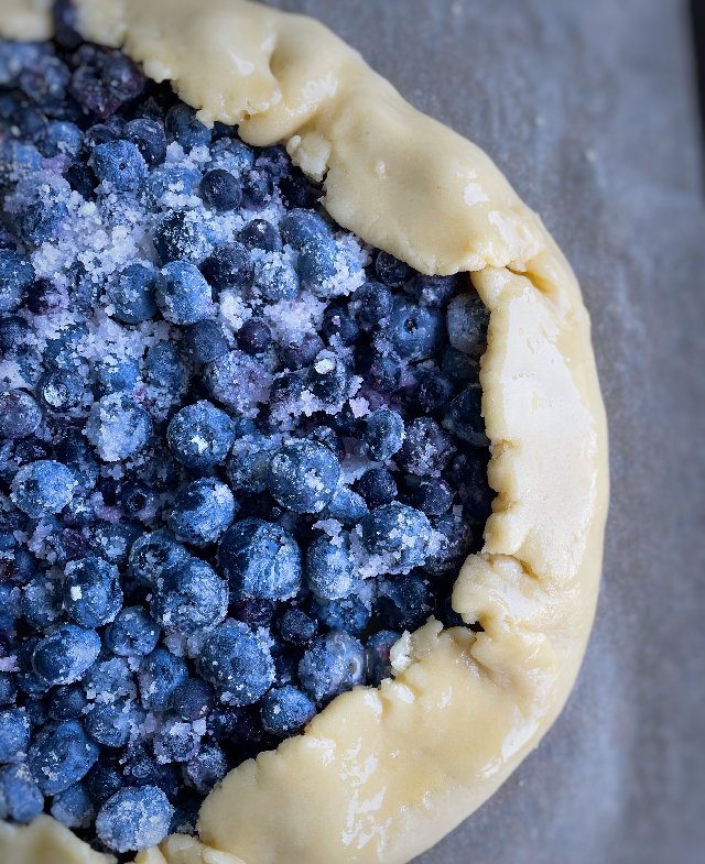 blueberry galette with thyme