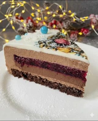 Čokoladno-ribezlova mousse torta